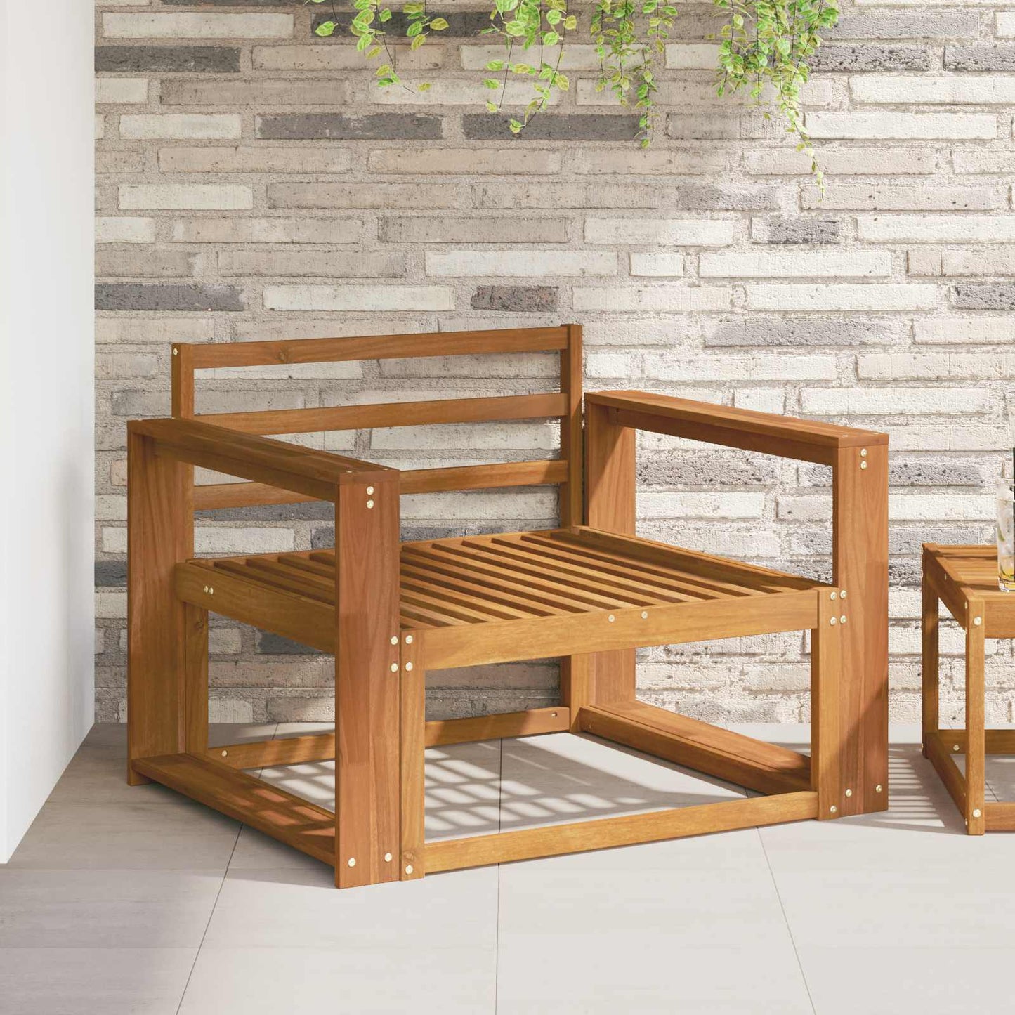 Armlene 2 stk. Naturlig 78 x 10 x 61 cm Solid akasietre