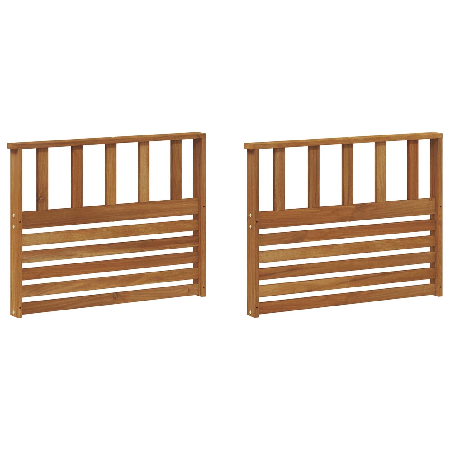Armlene 2 stk. Naturlig 80 x 6 x 61 cm Solid akasietre