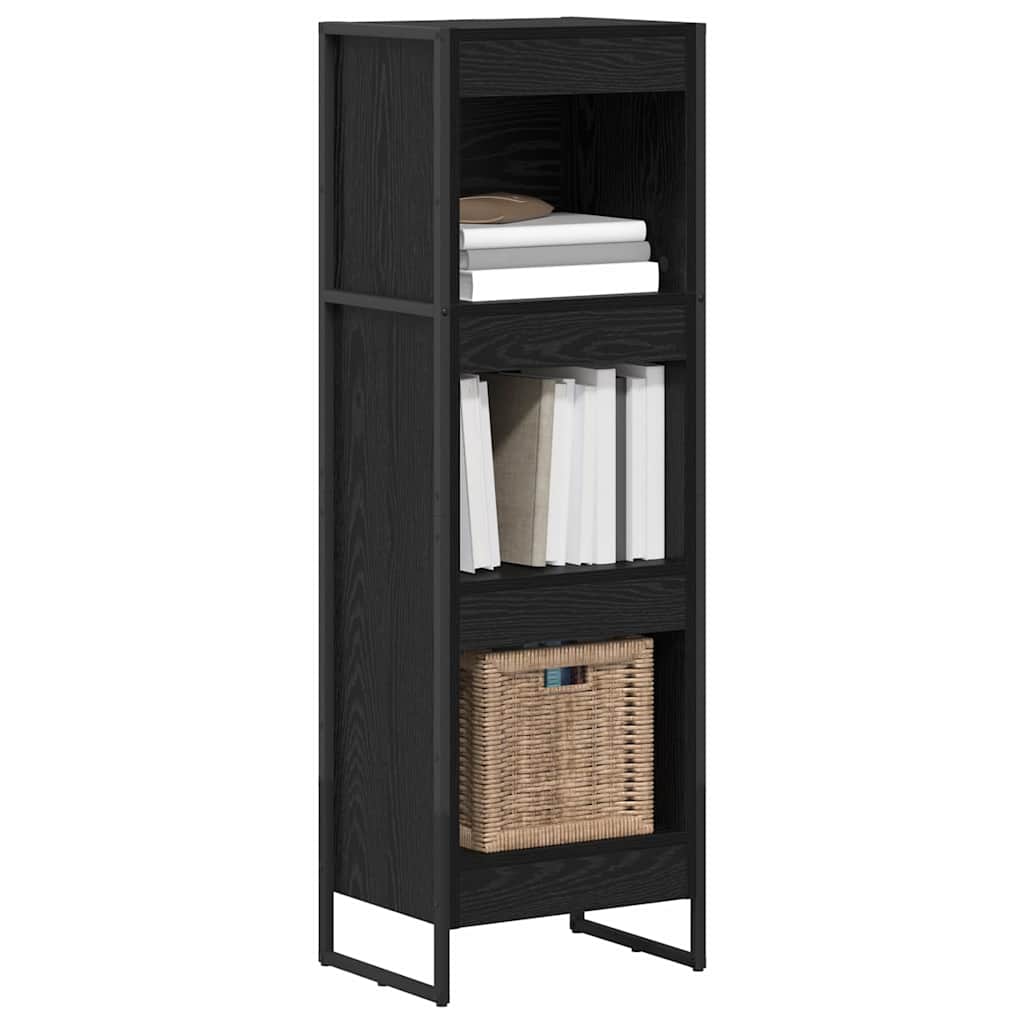 Bokskap Svart Eik 40 x 30 x 121 cm Konstruert tre