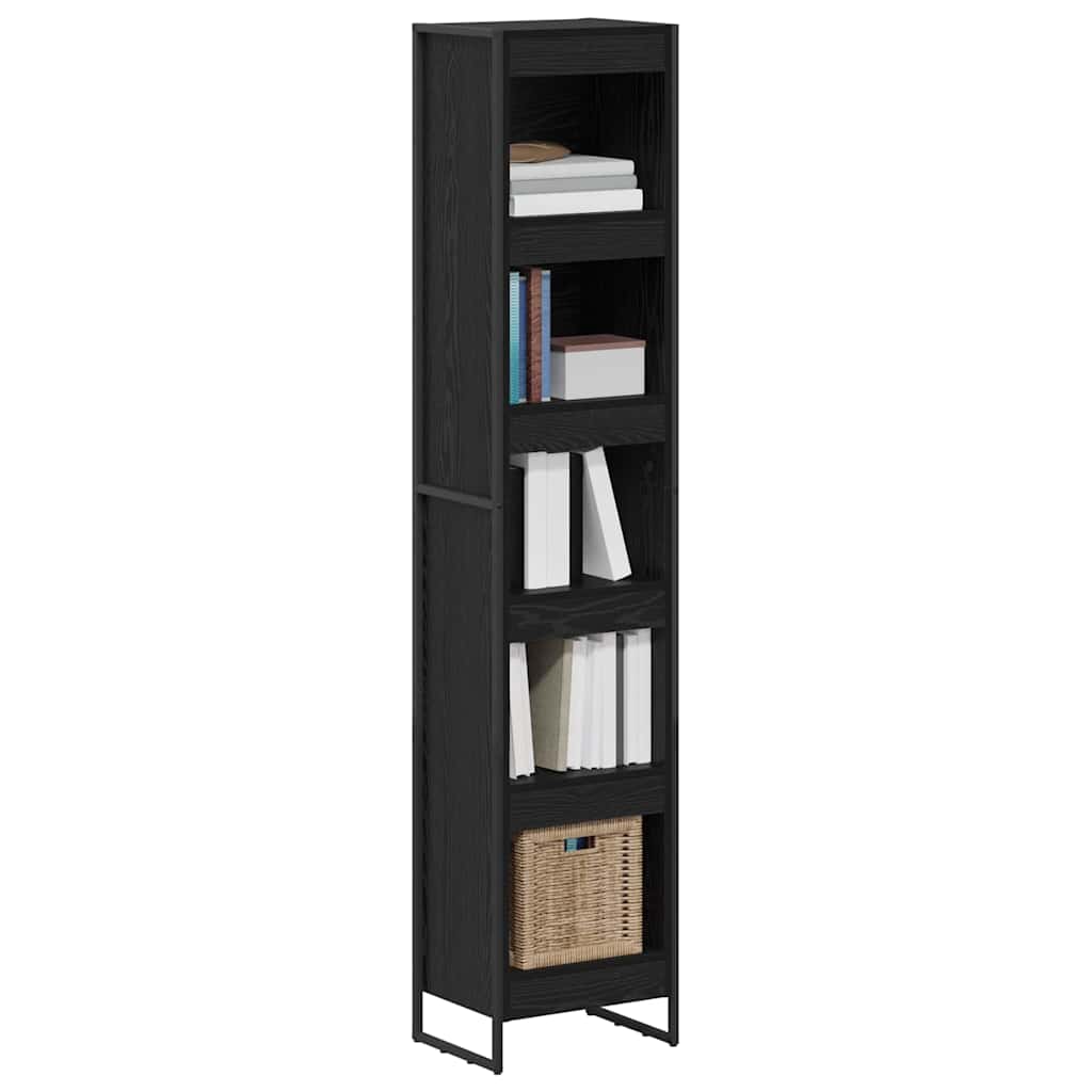 Bokskap Svart Eik 40 x 30 x 189,5 cm Konstruert tre