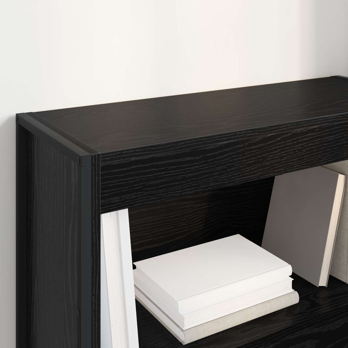 Bokskap Svart Eik 80 x 30 x 86,5 cm Konstruert tre