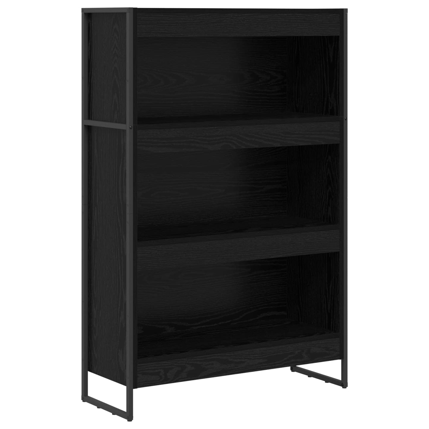 Bokskap Svart Eik 80 x 30 x 121 cm Konstruert tre