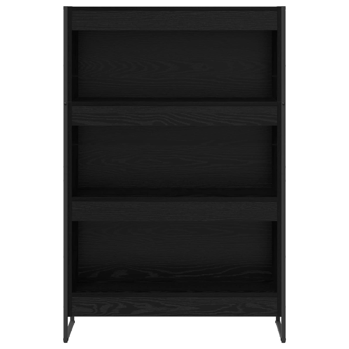 Bokskap Svart Eik 80 x 30 x 121 cm Konstruert tre