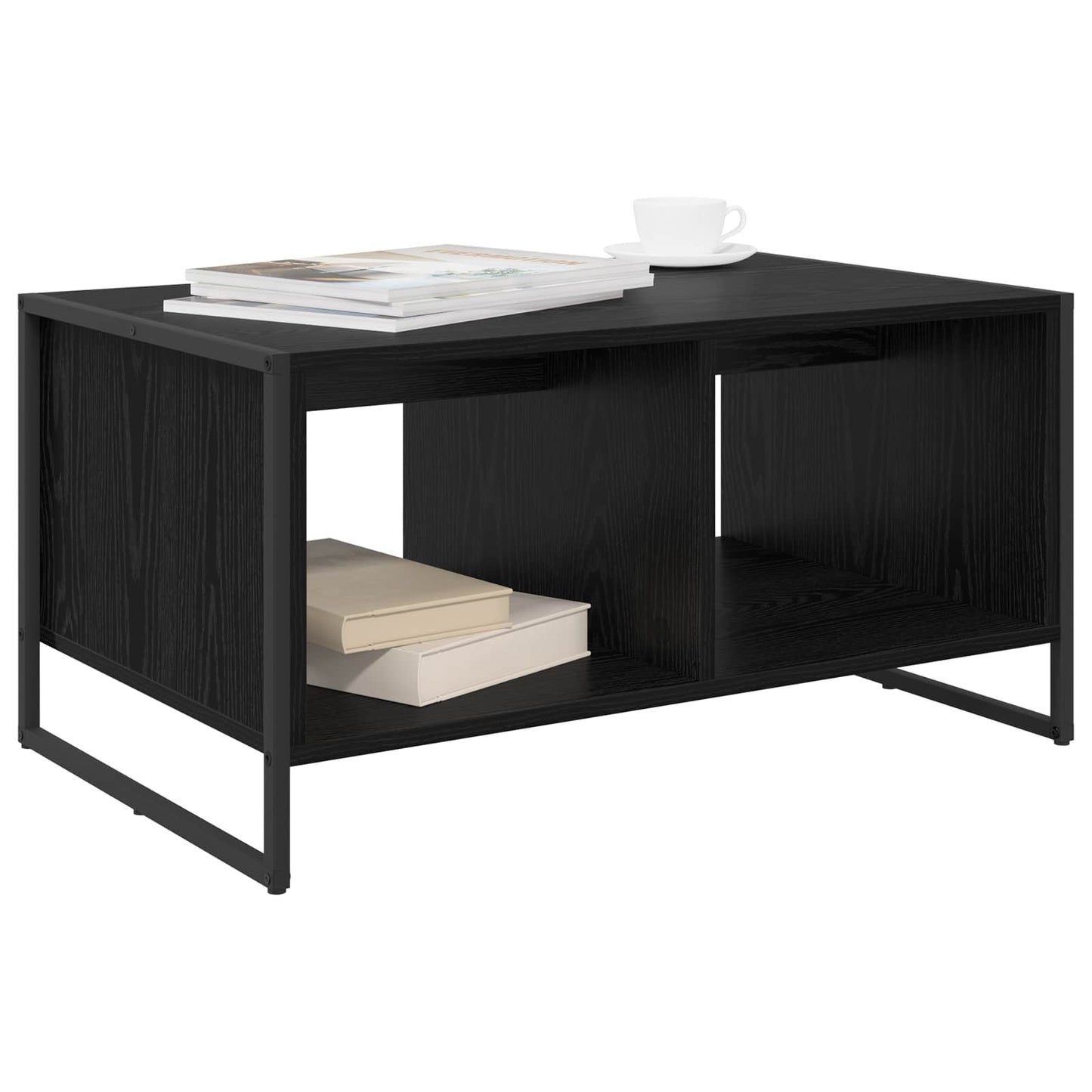Kaffebord Svart Eik 80 x 50 x 40 cm Konstruert tre