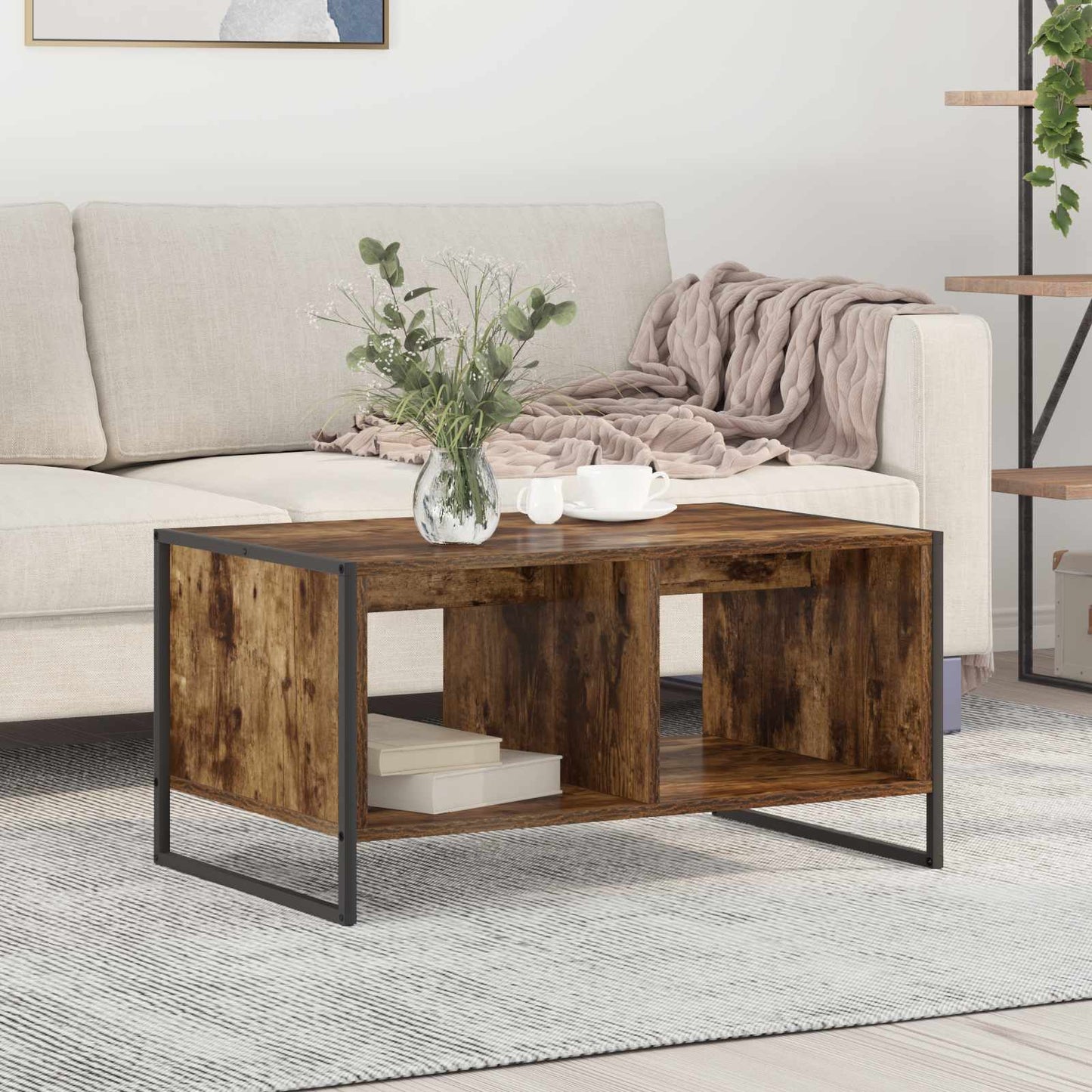 Kaffebord Røyk Eik 80 x 50 x 40 cm Konstruert tre