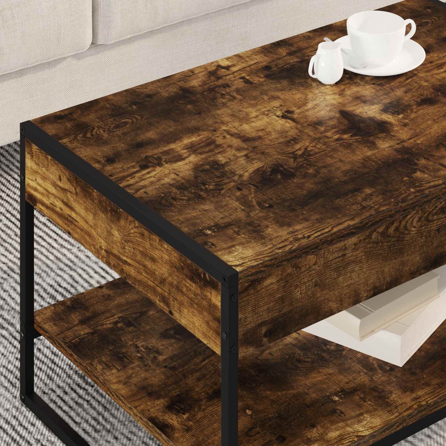 Kaffebord Røyk Eik 80 x 50 x 40 cm Konstruert tre
