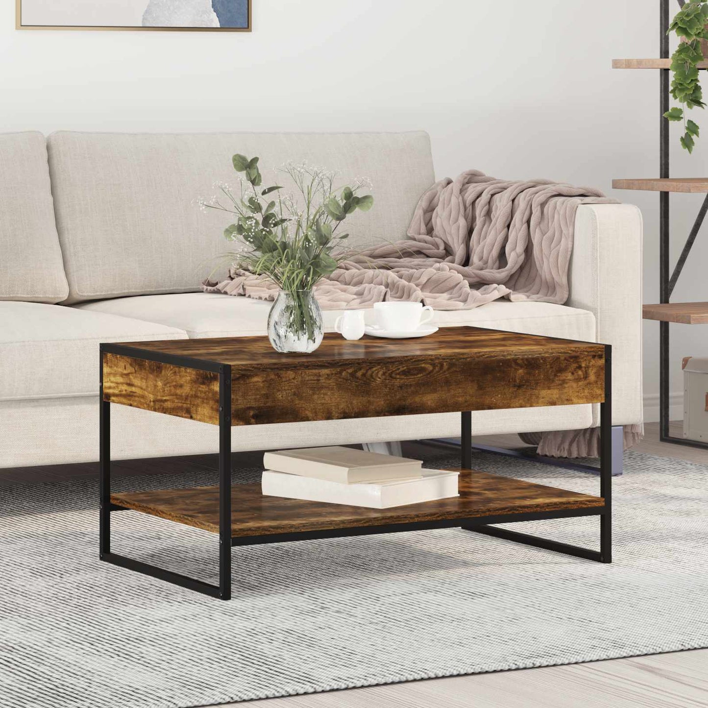 Kaffebord Røyk Eik 80 x 50 x 40 cm Konstruert tre