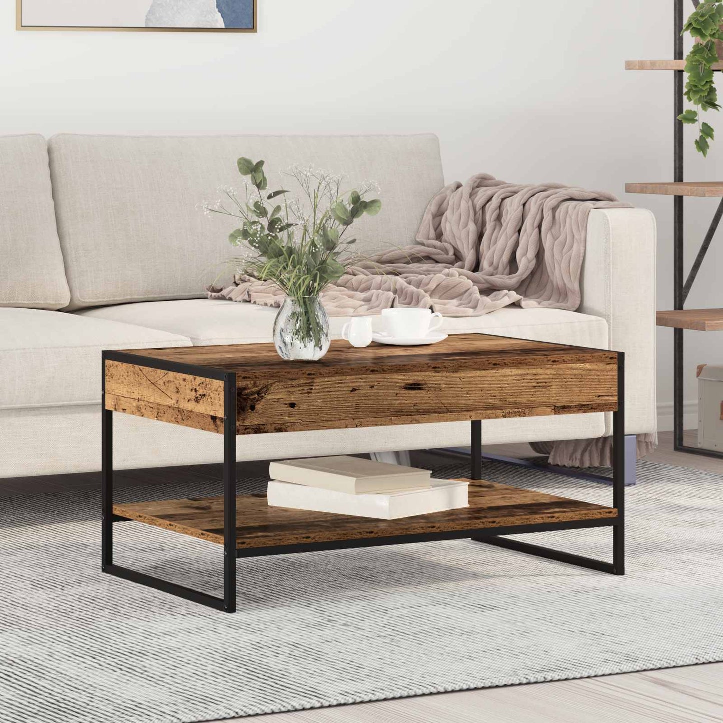 Kaffebord Gamle tre 80 x 50 x 40 cm Konstruert tre