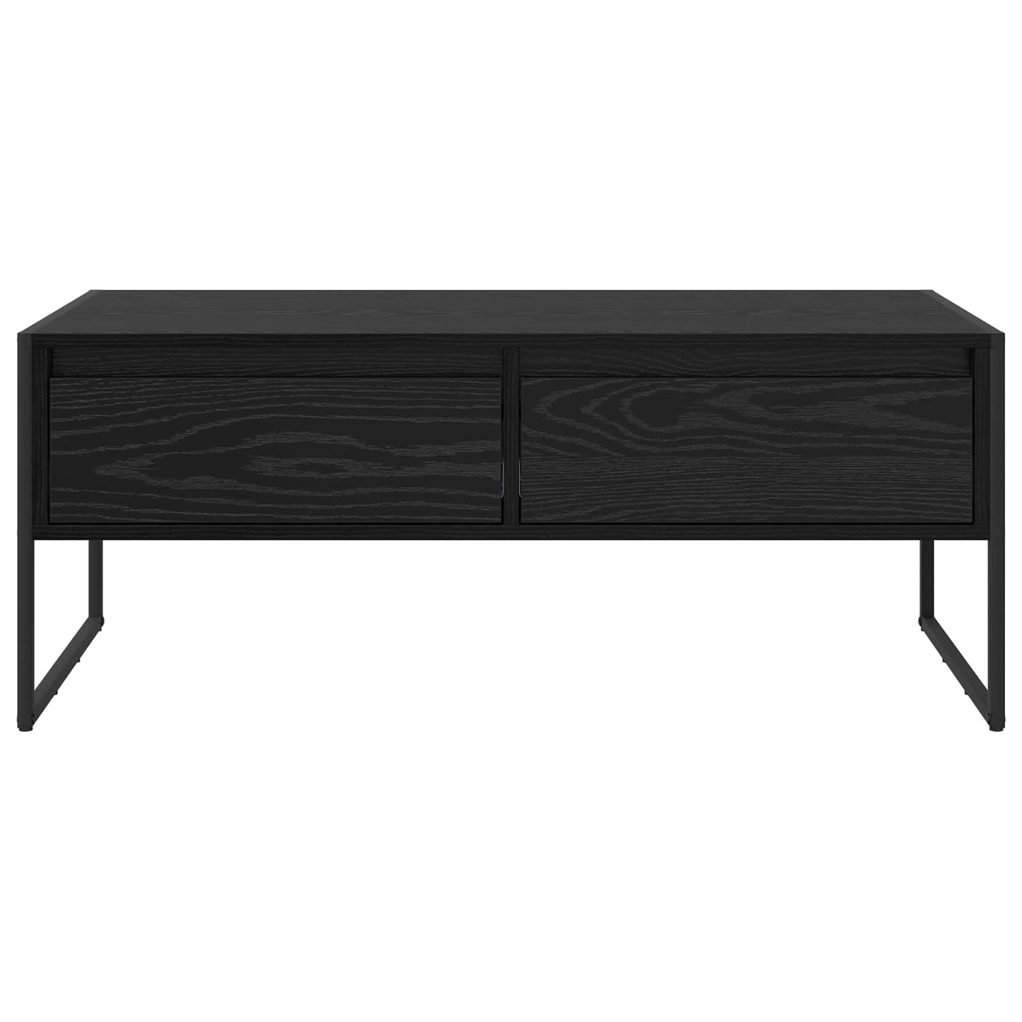 Kaffebord med skuff Svart Eik 100 x 46 x 40 cm Konstruert tre