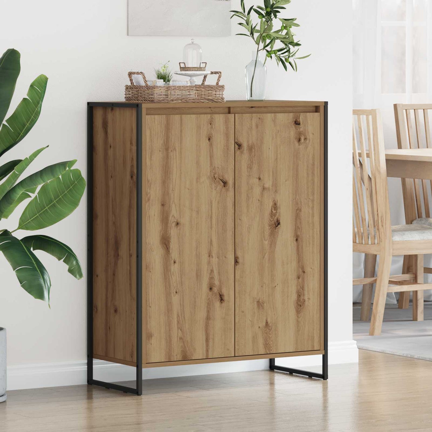 Sko Skap Kunstnerisk Eik 79 x 36 x 100 cm Konstruert tre