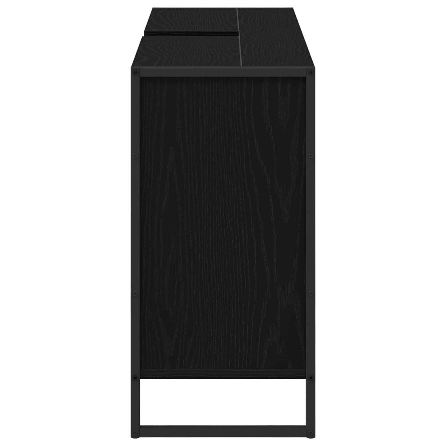 Baderomsskap med dør Svart Eik 90 x 30 x 60 cm Konstruert tre