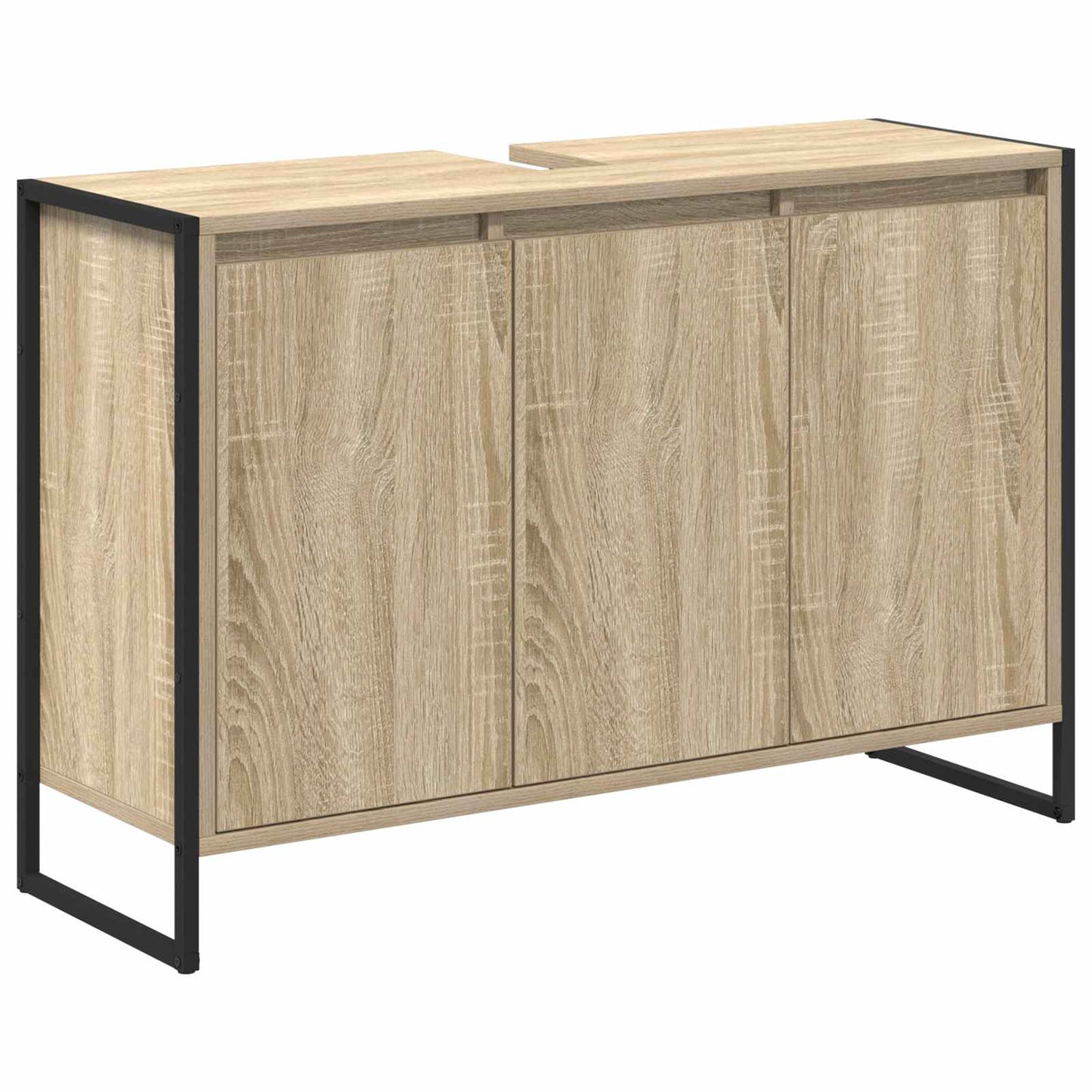 Baderomsskap med lagring Sonoma 90 x 30 x 60 cm Konstruert tre