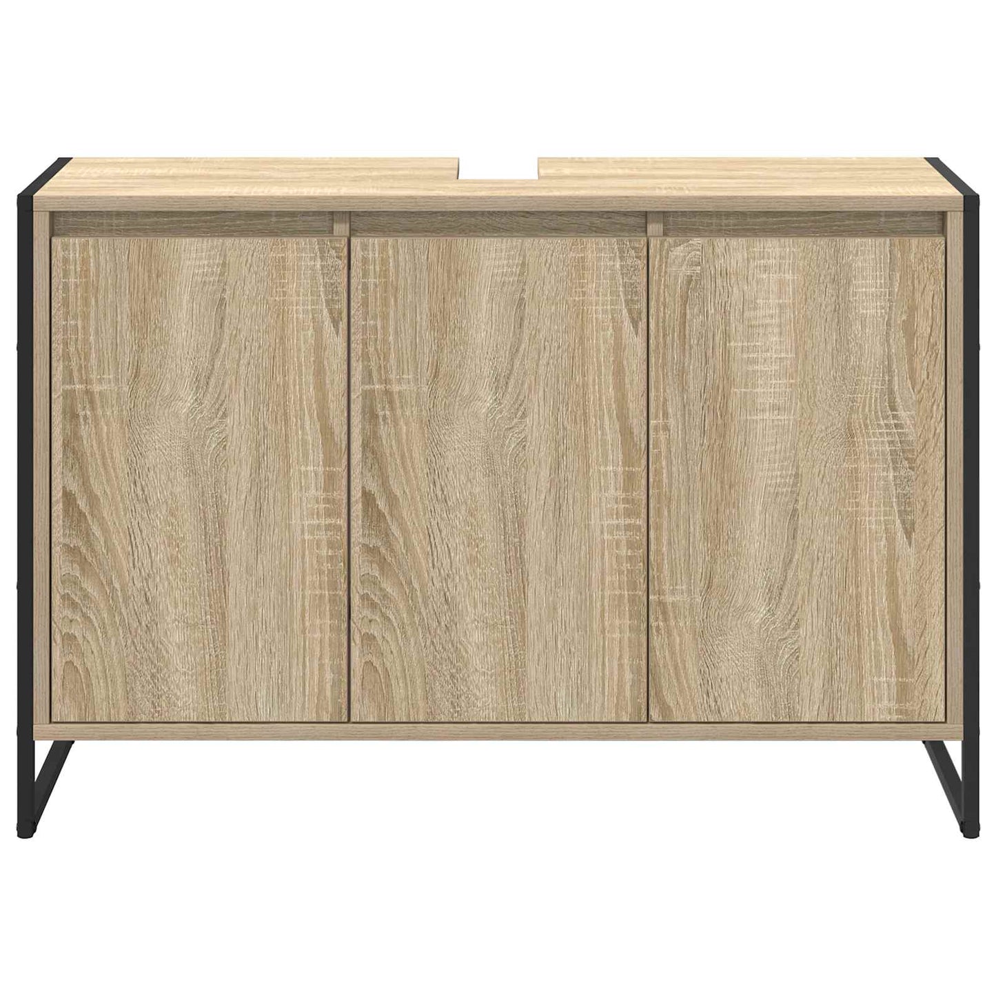 Baderomsskap med lagring Sonoma 90 x 30 x 60 cm Konstruert tre