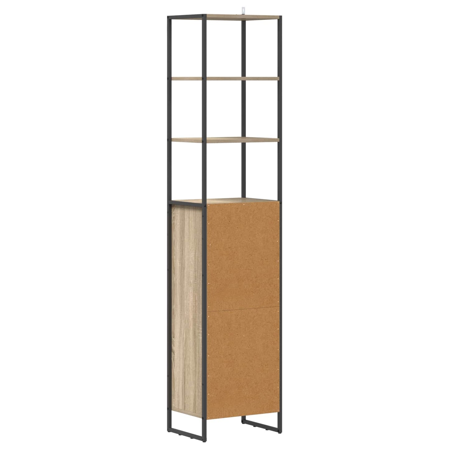 Baderomsskap med skuff Sonoma 40 x 30 x 180 cm Konstruert tre