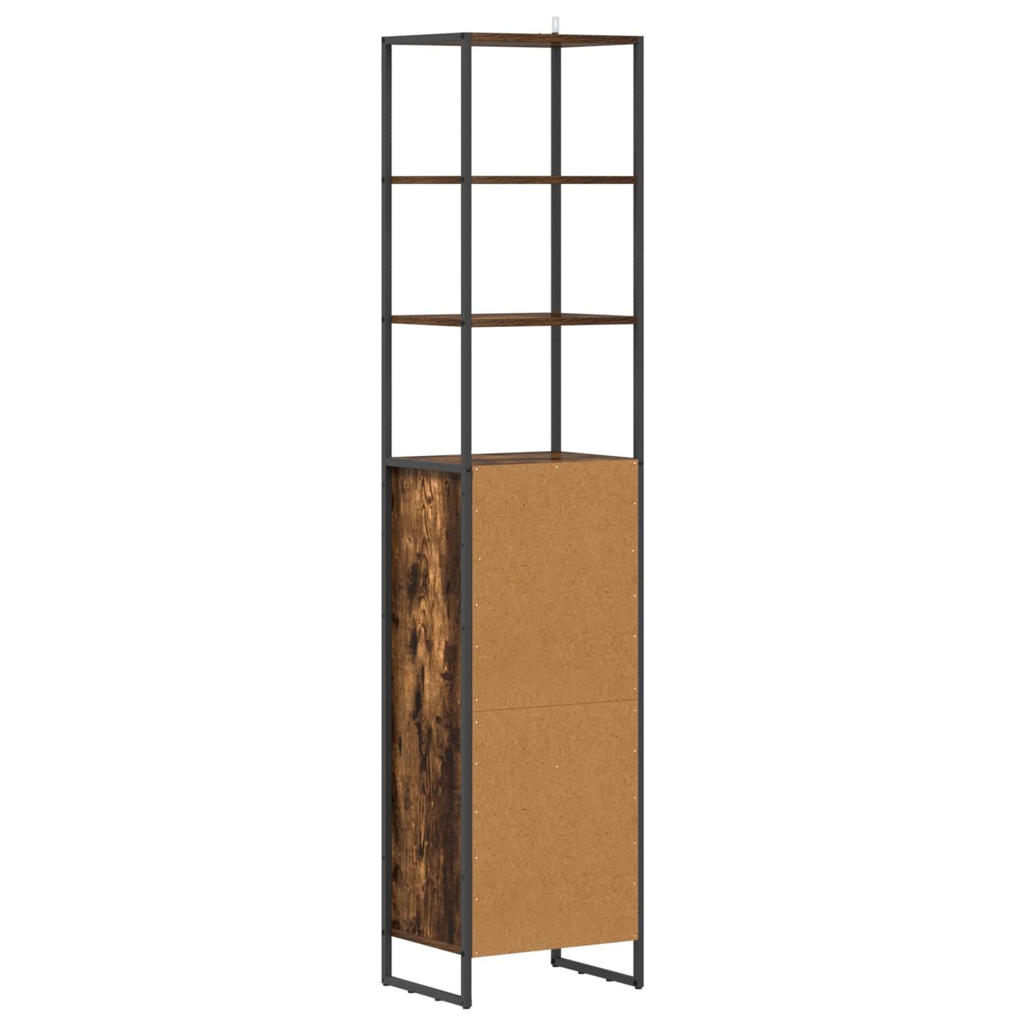 Baderomsskap med skuff Røyk Eik 40 x 30 x 180 cm Konstruert tre