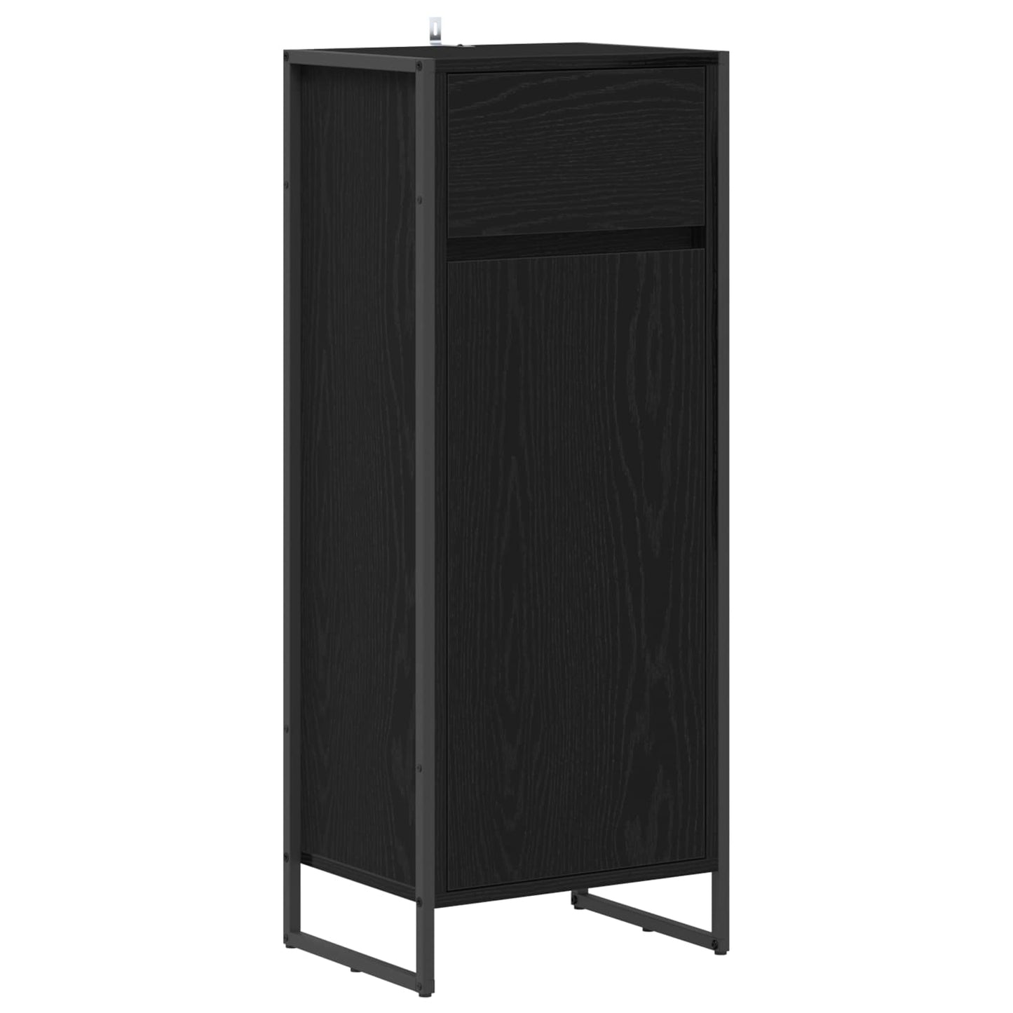Baderomsskap med dør Svart Eik 40 x 30 x 100 cm Konstruert tre