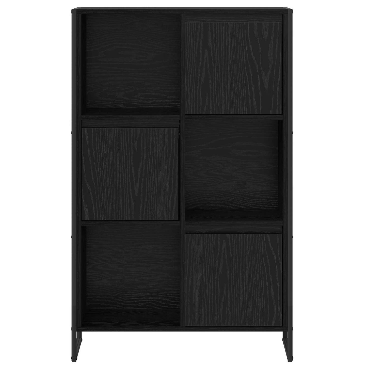 Bokskap Svart Eik 68 x 30 x 108.5 cm Konstruert tre