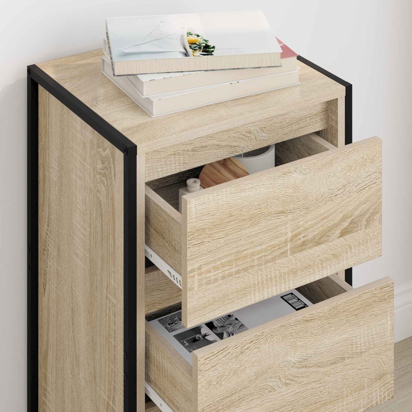 Serviesskap med skuff Sonoma 42 x 36 x 75.5 cm Konstruert tre