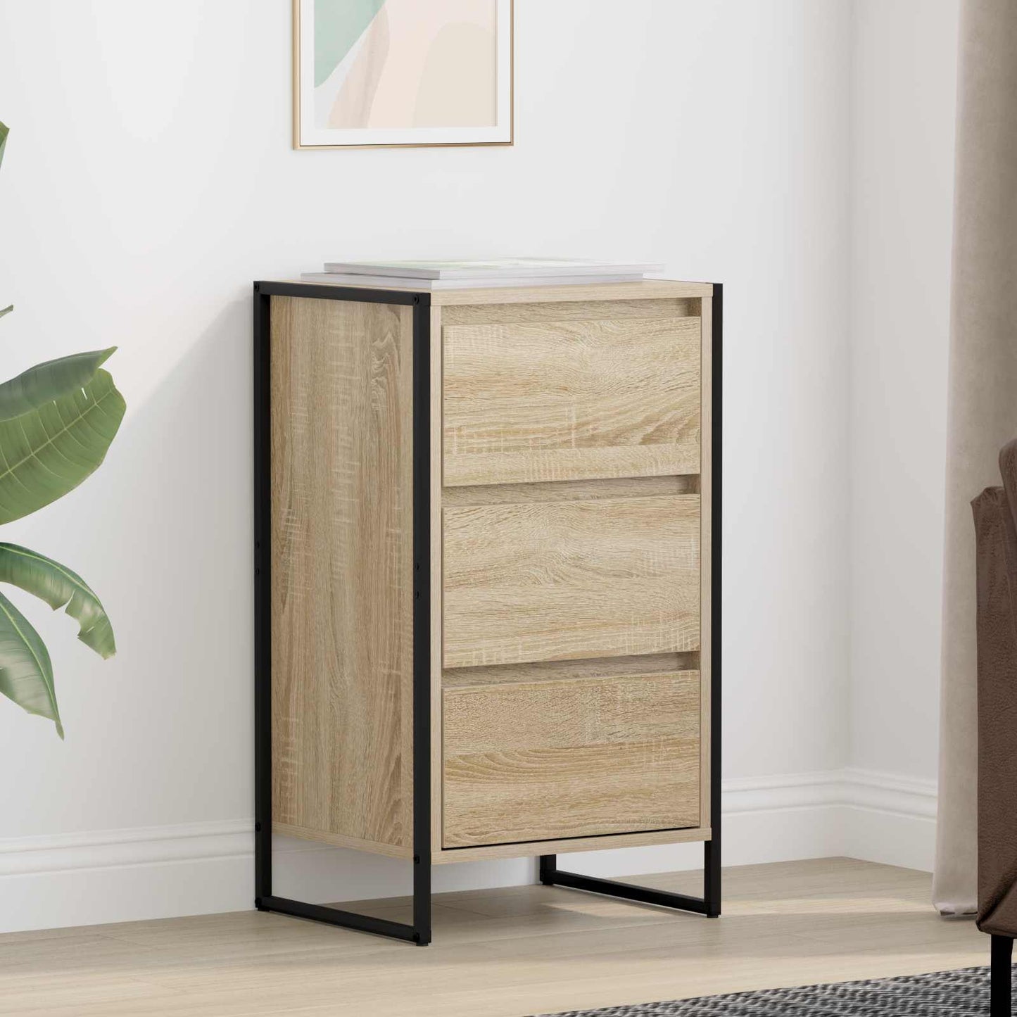 Serviesskap med skuff Sonoma 42 x 36 x 75.5 cm Konstruert tre