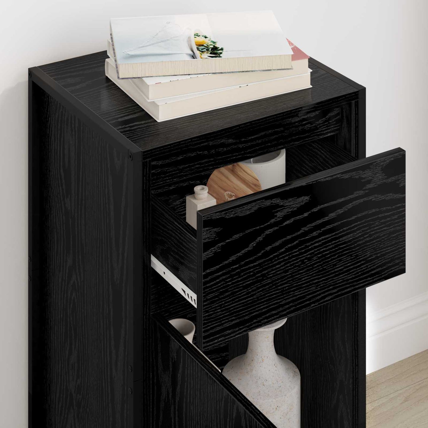Serviesskap Svart Eik 43 x 36 x 75,5 cm Konstruert tre
