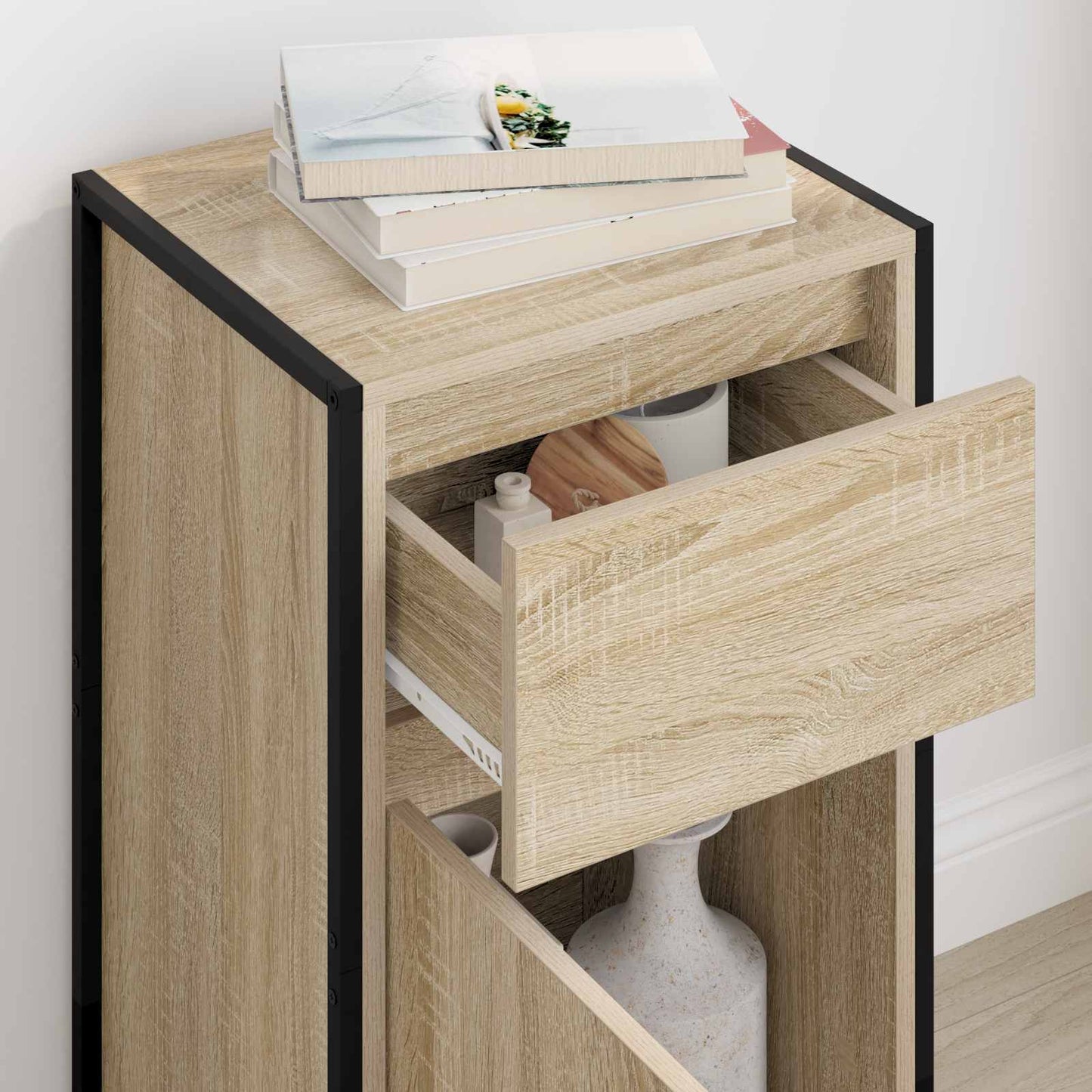 Serviesskap med skuff Sonoma 43 x 36 x 75,5 cm Konstruert tre