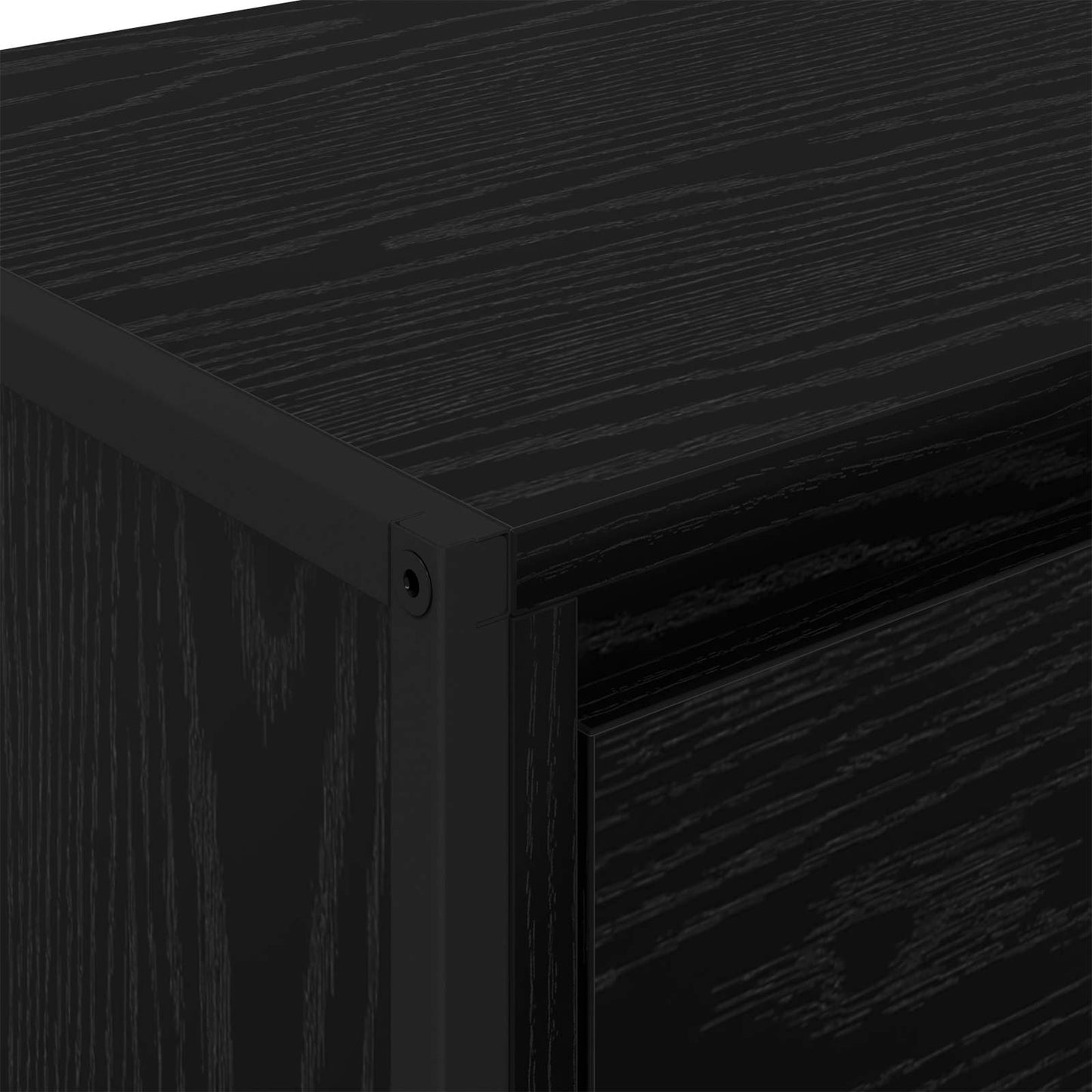 Serviesskap Svart Eik 43 x 36 x 75,5 cm Konstruert tre