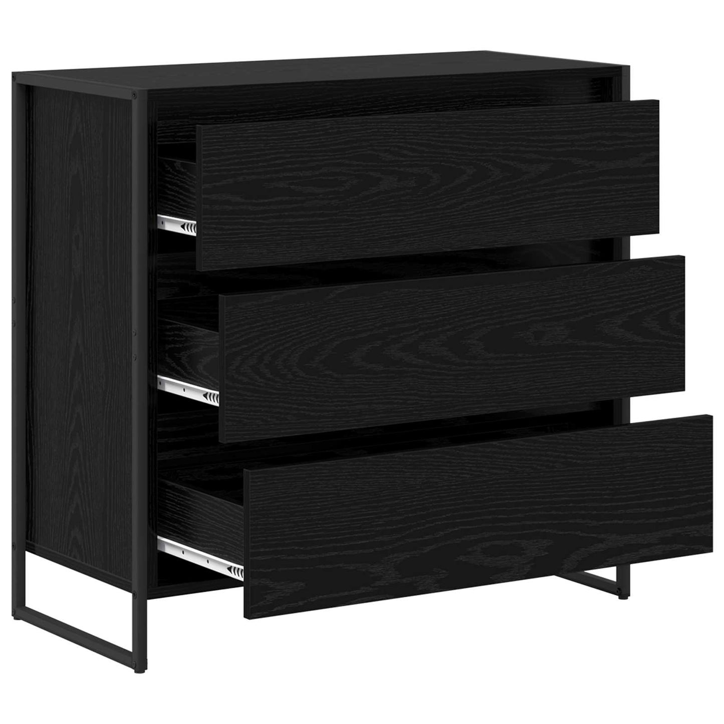 Serviesskap Svart Eik 79 x 36 x 75.5 cm Konstruert tre