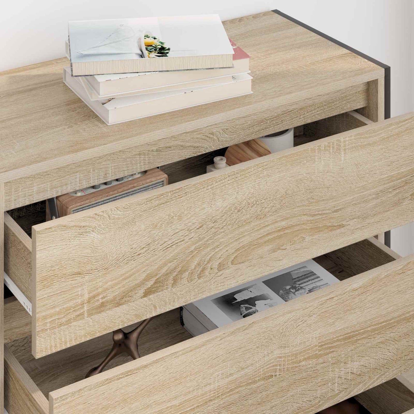 Serviesskap med skuff Sonoma 79 x 36 x 75.5 cm Konstruert tre
