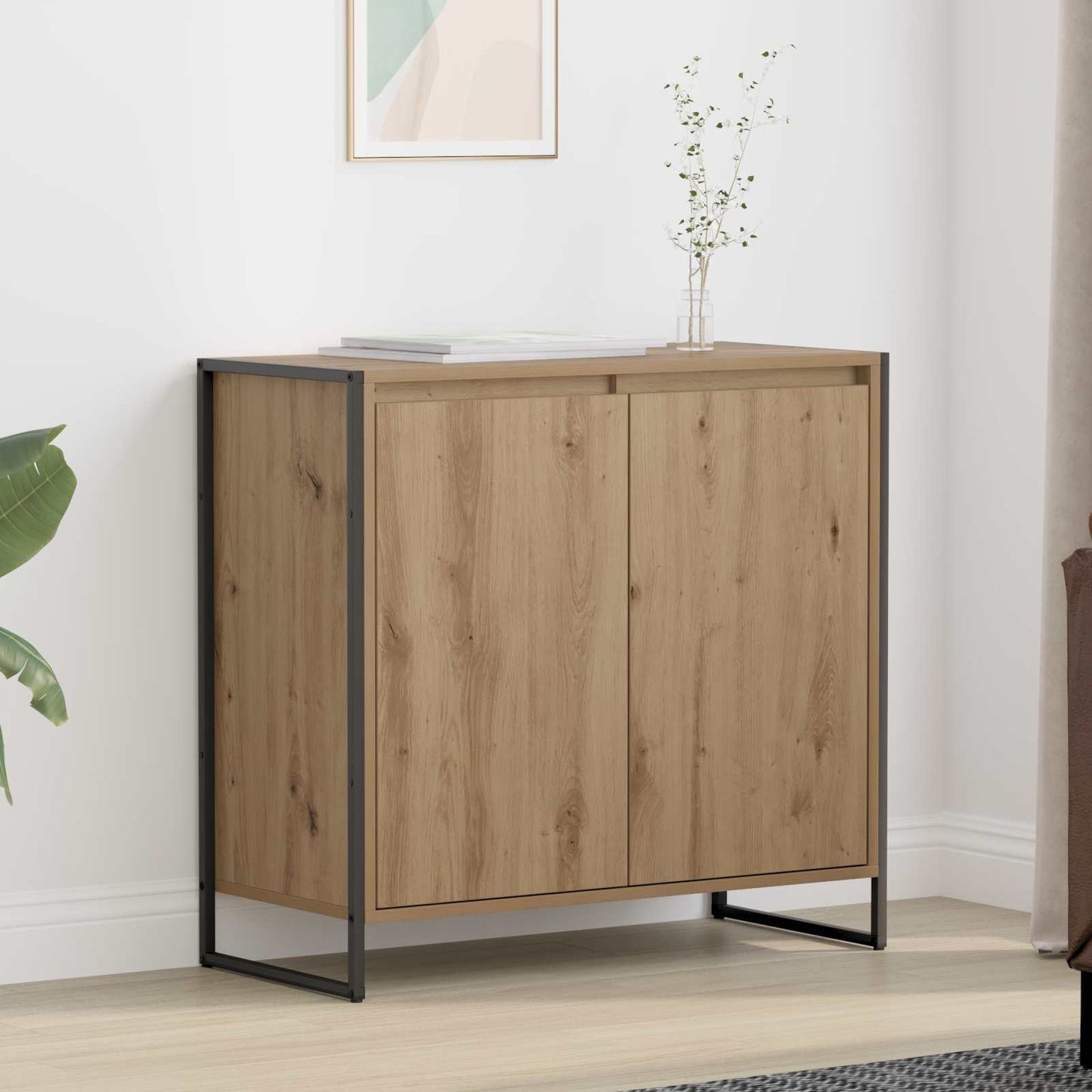 Sideskap Kunstnerisk Eik 79 x 36 x 75 cm Konstruert tre