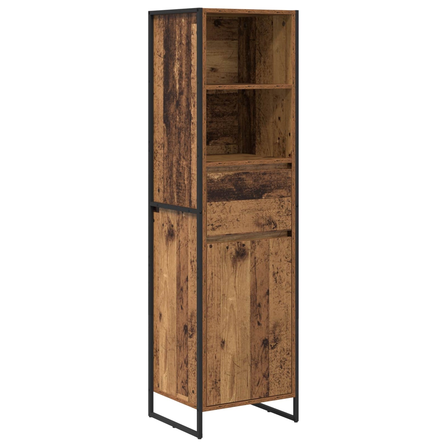 Bokskap med skuff Gamle tre 43 x 36 x 150.5 cm Konstruert tre