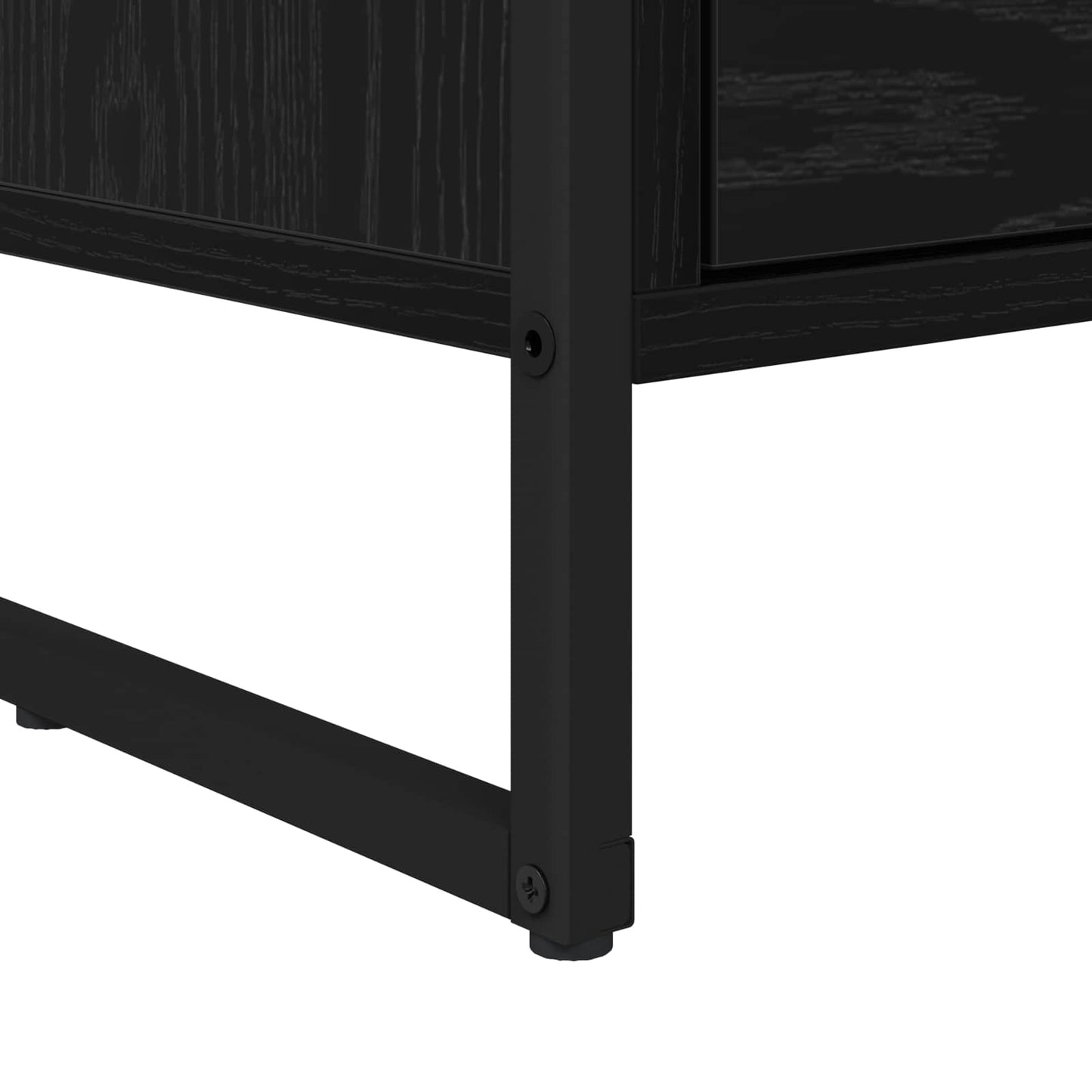 Nattbord 2 pcs Svart Eik 39,5 x 30 x 50 cm Konstruert tre