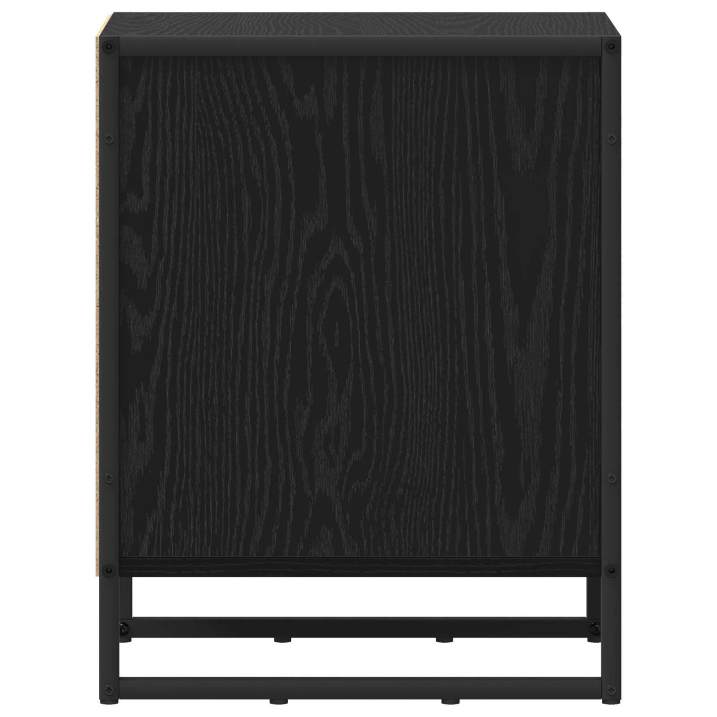 Nattbord 2 pcs Svart Eik 39,5 x 30 x 50 cm Konstruert tre