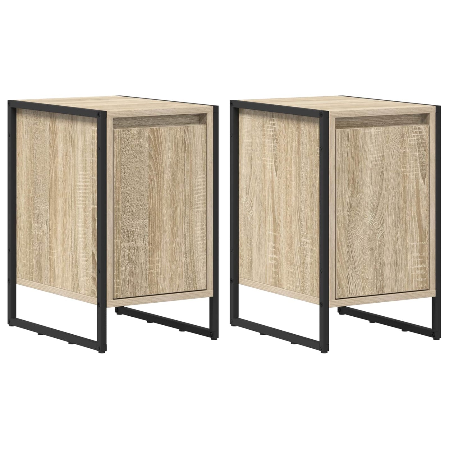 Nattbord 2 pcs Sonoma 39,5 x 30 x 50 cm Konstruert tre