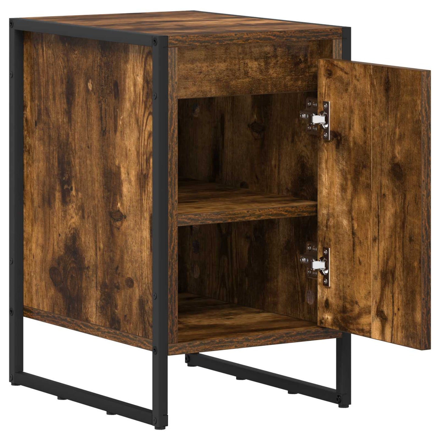 Nattbord 2 pcs Røyk Eik 39,5 x 30 x 50 cm Konstruert tre