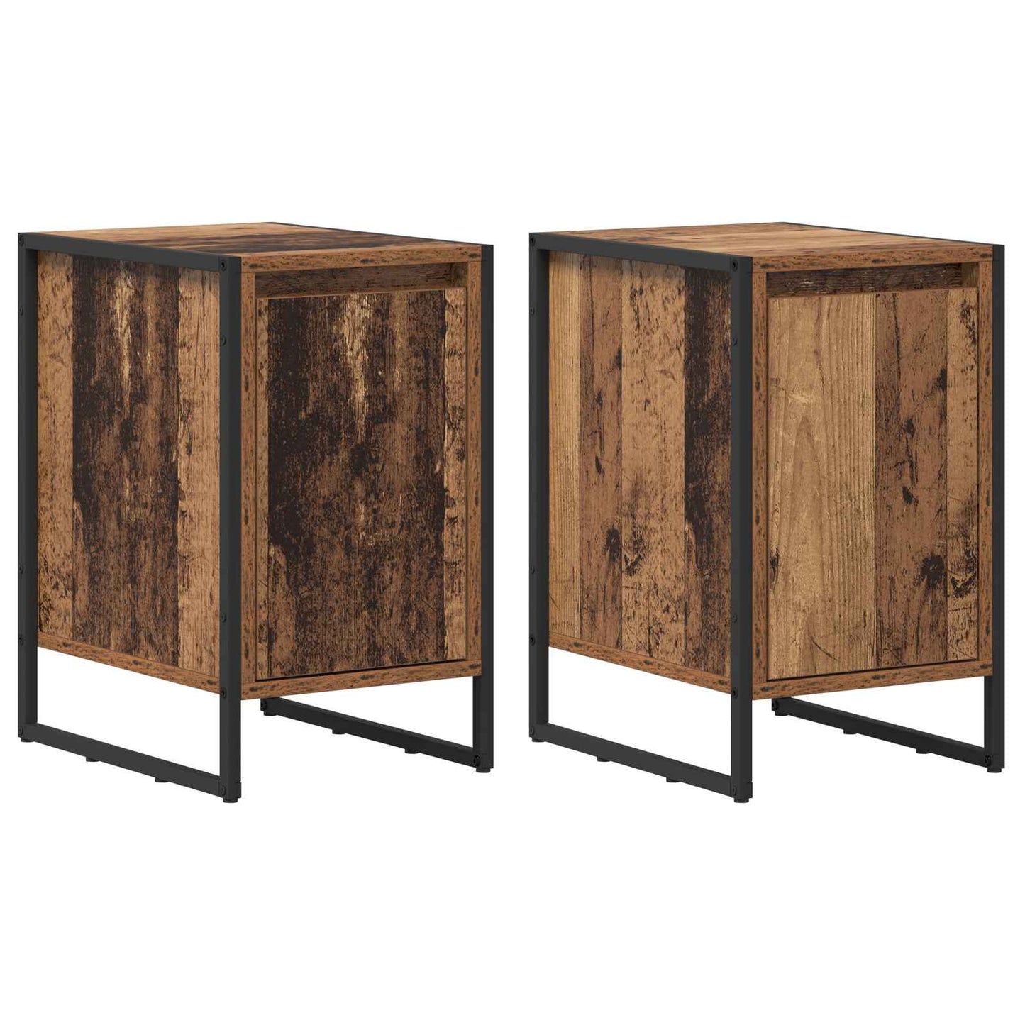 Nattbord 2 pcs Gamle tre 39,5 x 30 x 50 cm Konstruert tre