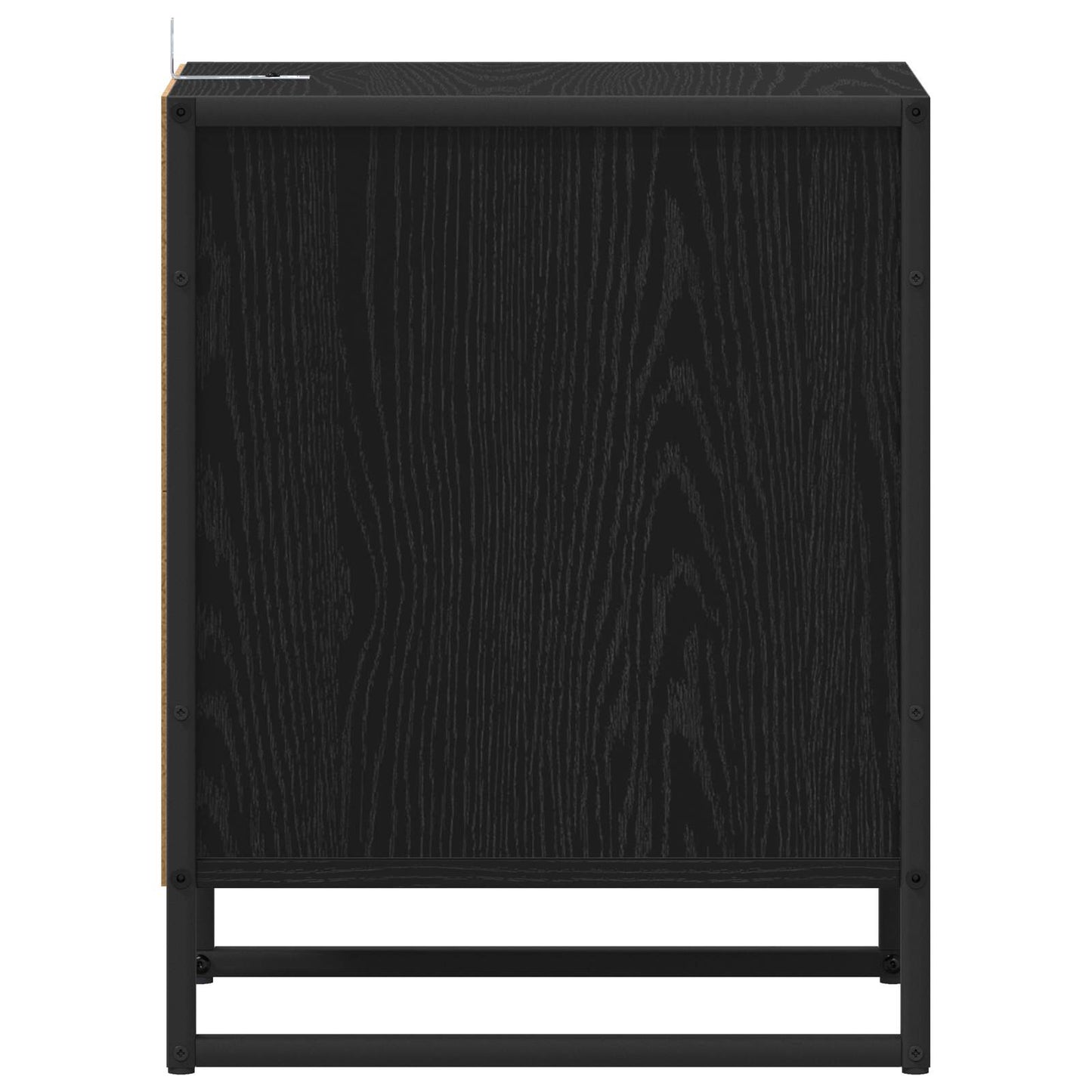 Nattbord 2 pcs Svart Eik 39,5 x 30 x 50 cm Konstruert tre