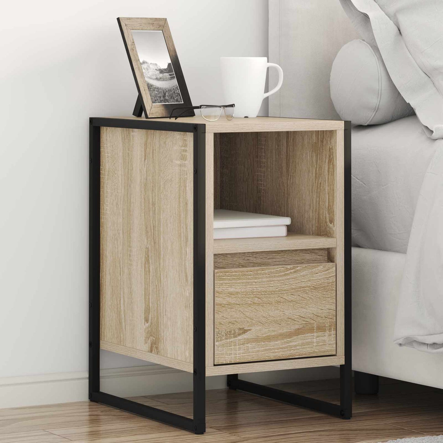 Nattbord 2 pcs Sonoma 39,5 x 30 x 50 cm Konstruert tre