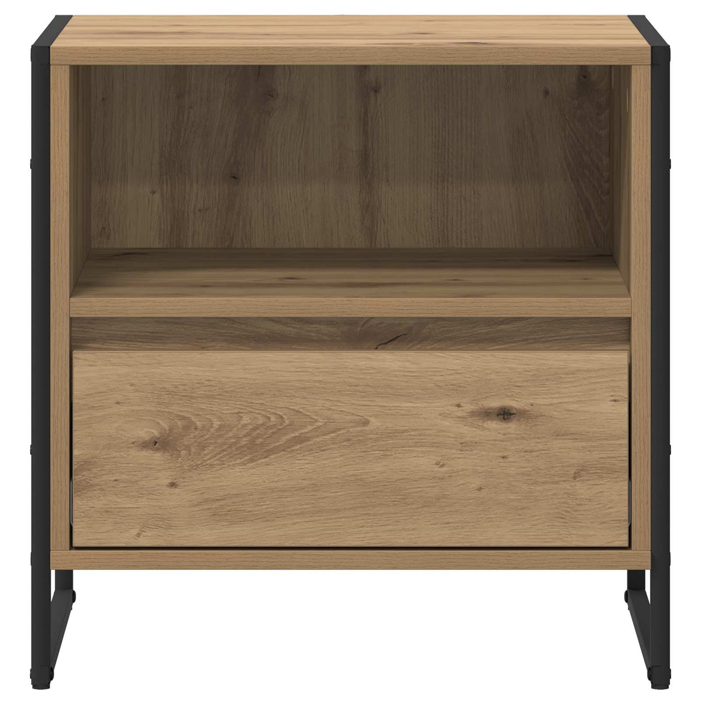 Nattbord 2 pcs Kunstnerisk Eik 50 x 39,5 x 50 cm Konstruert tre