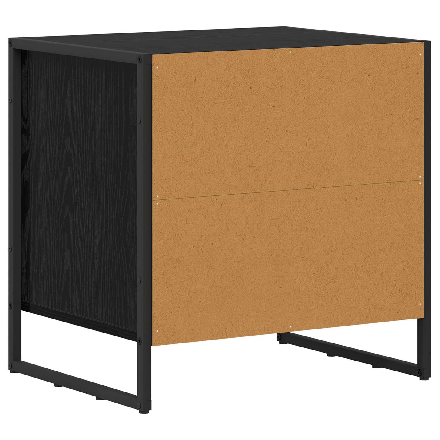 Nattbord med skuff Svart Eik 50 x 39.5 x 50 cm Konstruert tre