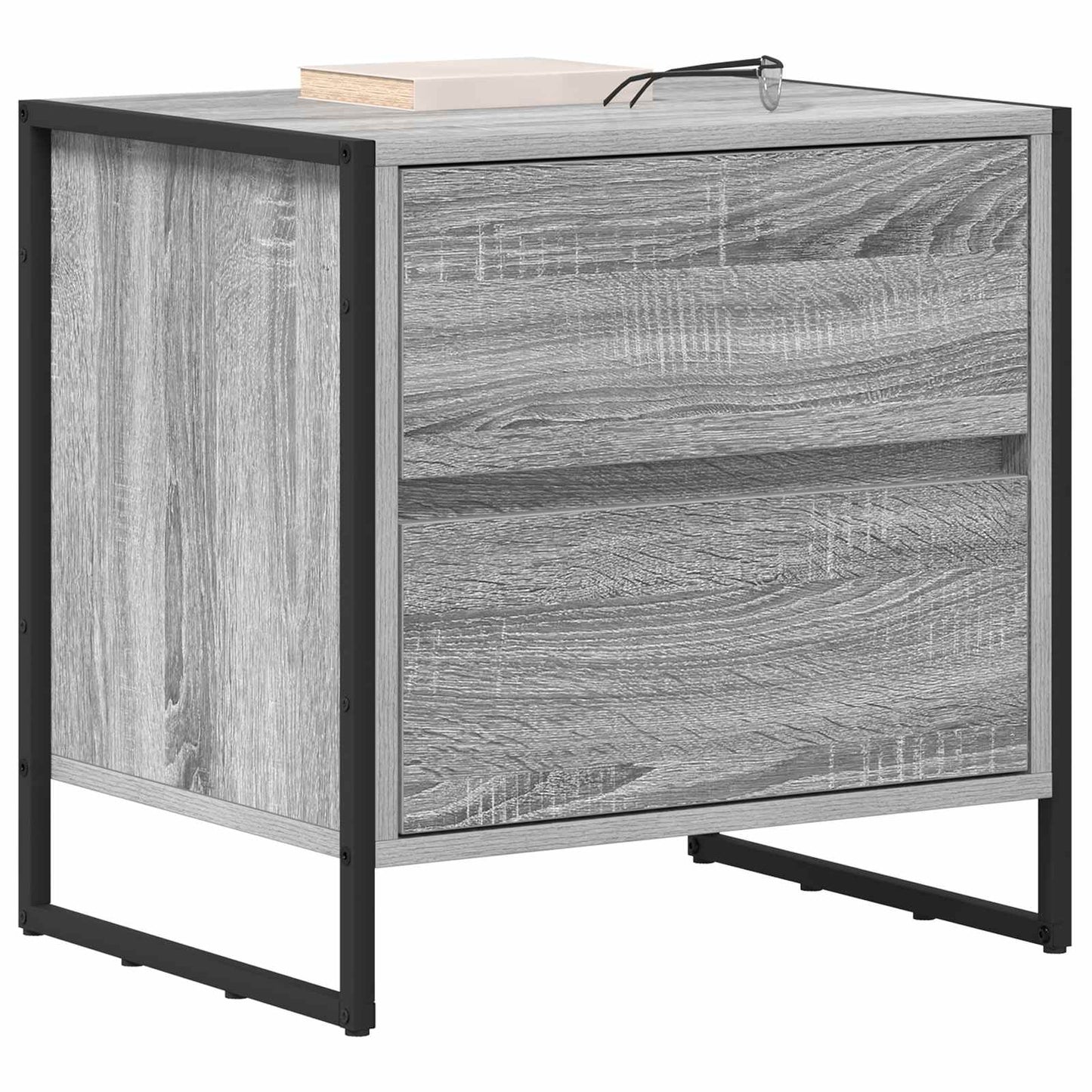 Nattbord 2 pcs Grå Sonoma 50 x 39.5 x 50 cm Konstruert tre
