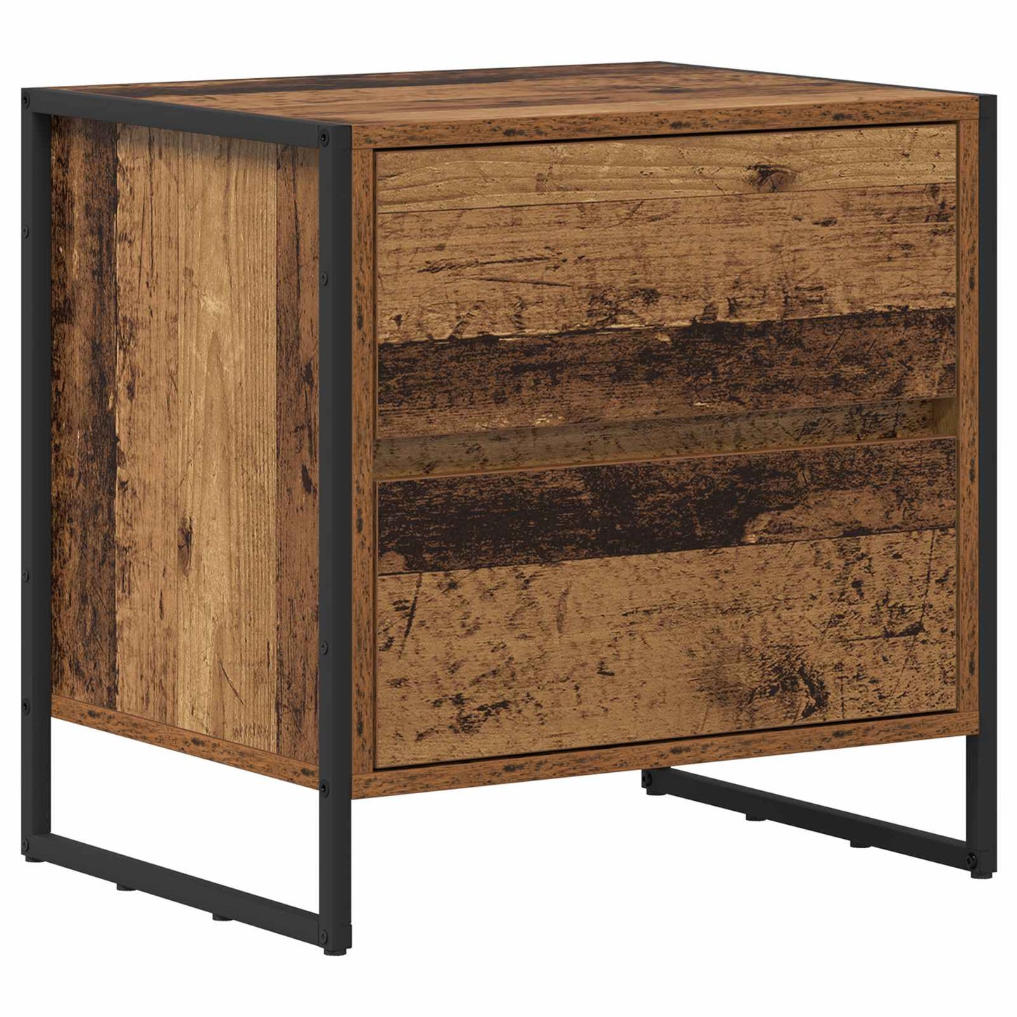 Nattbord med skuff Gamle tre 50 x 39.5 x 50 cm Konstruert tre