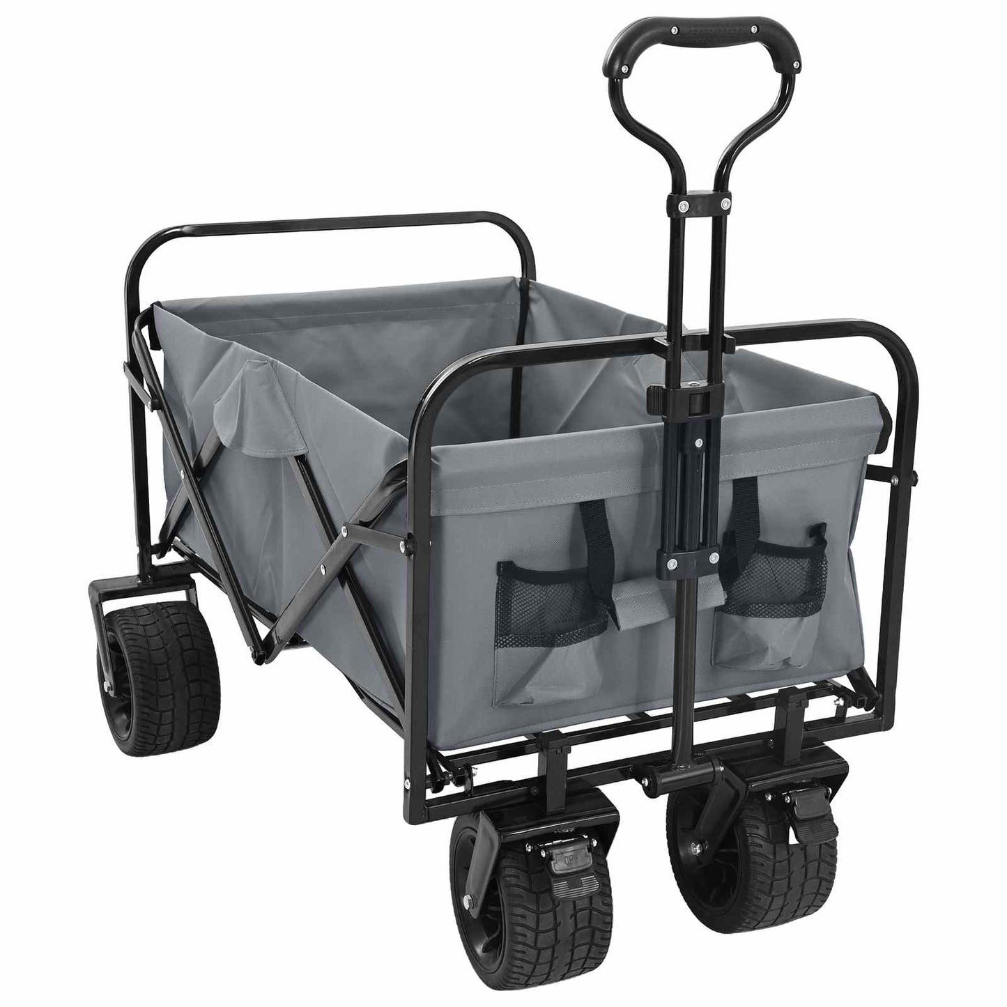 Sammenleggbar Håndvogn Grå 89 x 63 x 96 cm Stål og Oxford-stoff vidaXL