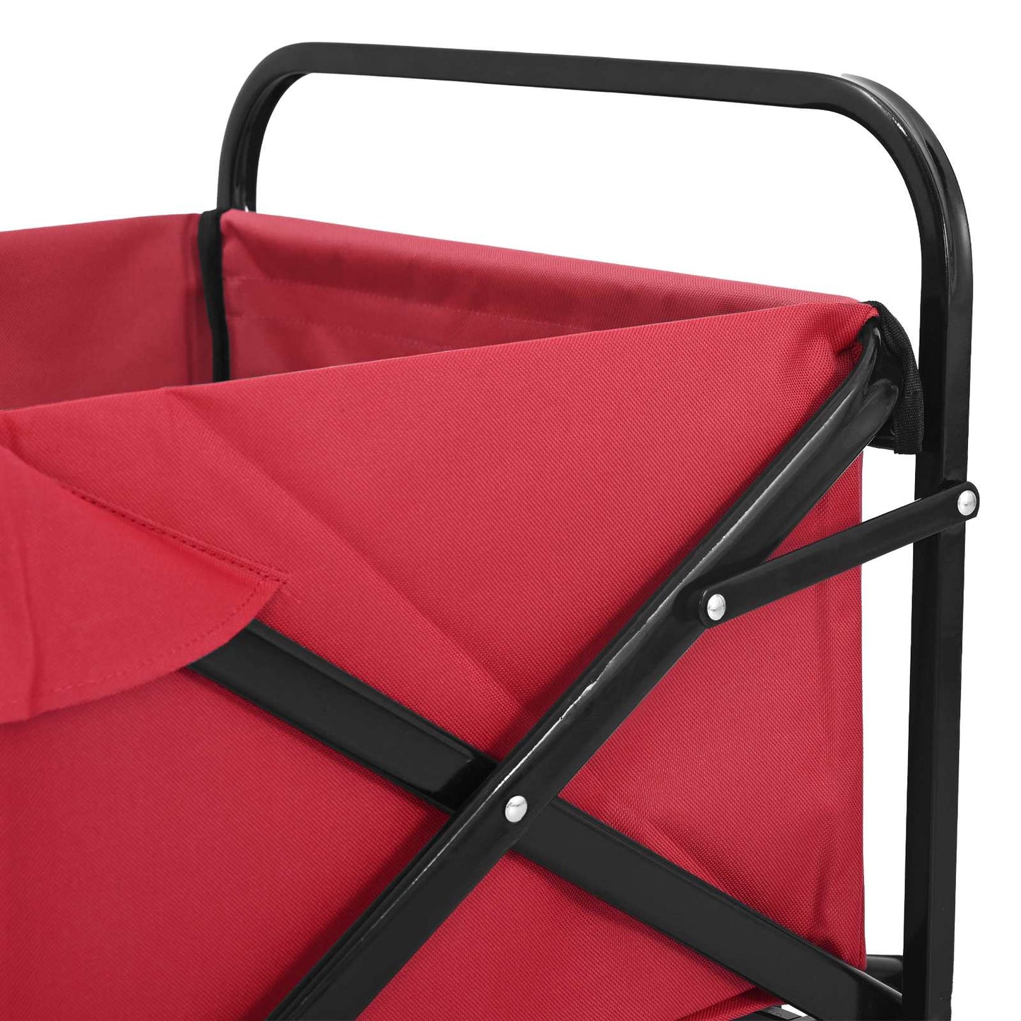 Sammenleggbar Håndvogn Rød 89 x 63 x 96 cm Stål og Oxford-stoff vidaXL