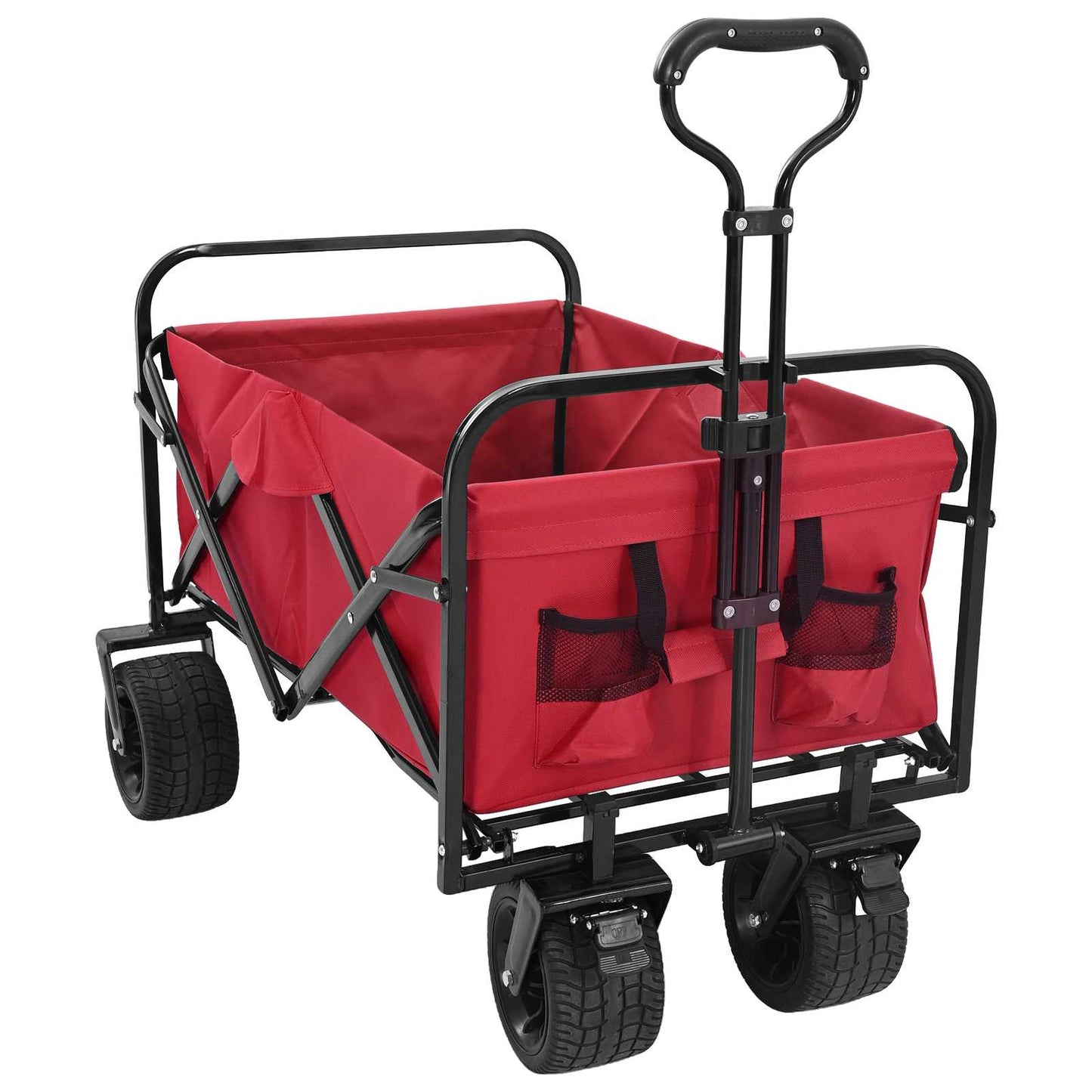 Sammenleggbar Håndvogn Rød 89 x 63 x 96 cm Stål og Oxford-stoff vidaXL