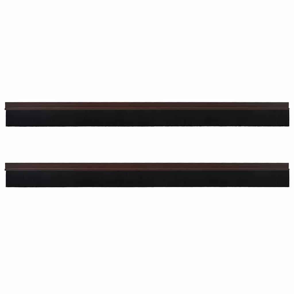 Selvhäftende dørbørstetninger 2 pcs Brun 100 cm