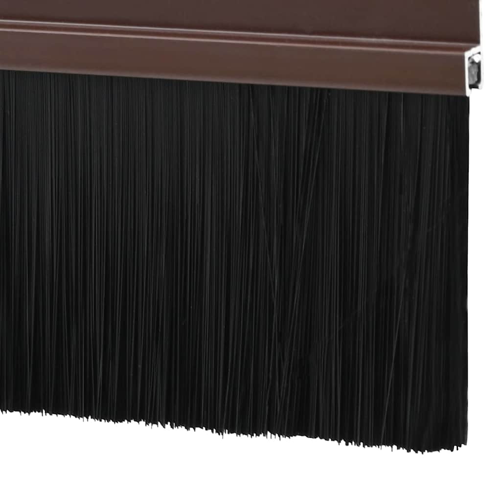 Selvhäftende dørbørstetninger 6 pcs Brun 100 cm