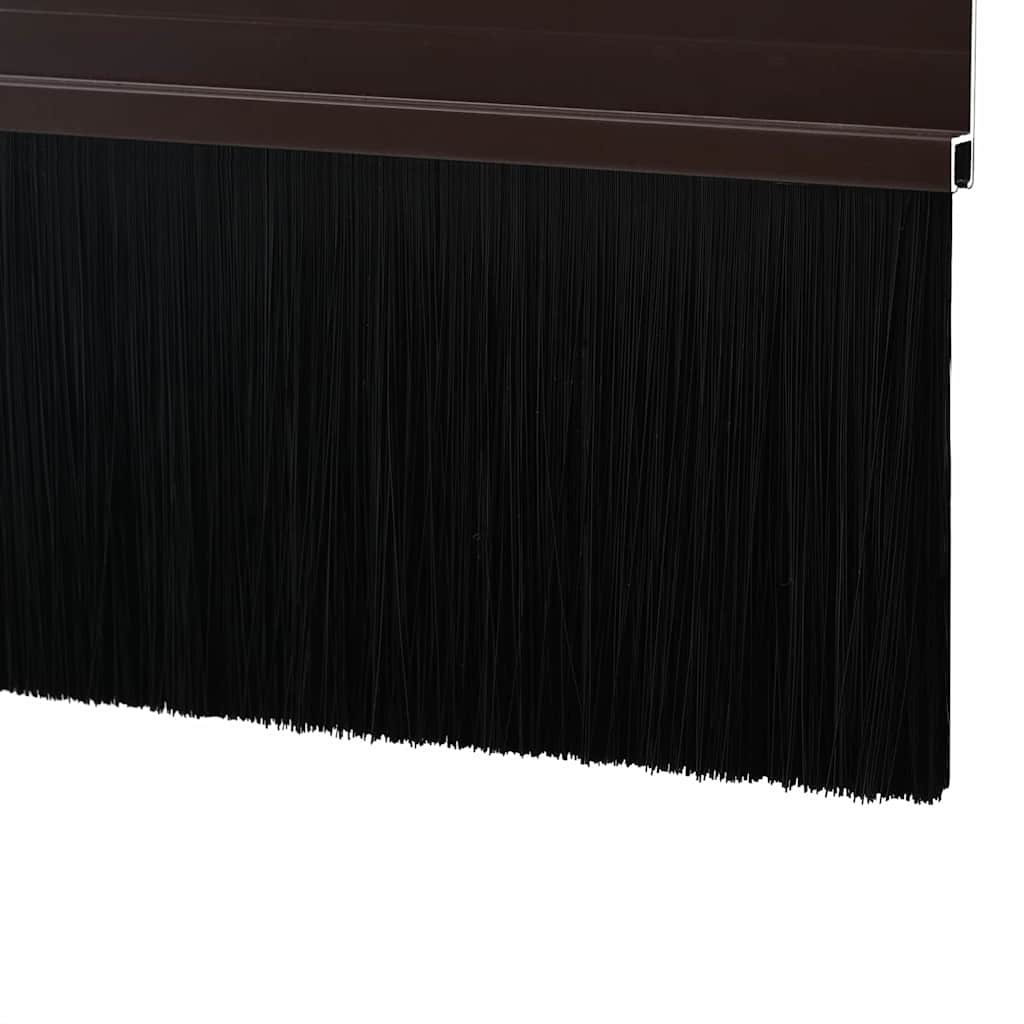 Selvhäftende dørbørstetninger 6 pcs Brun 100 cm