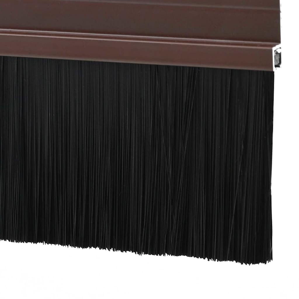 Selvhäftende dørbørstetninger 12 pcs Brun 100 cm