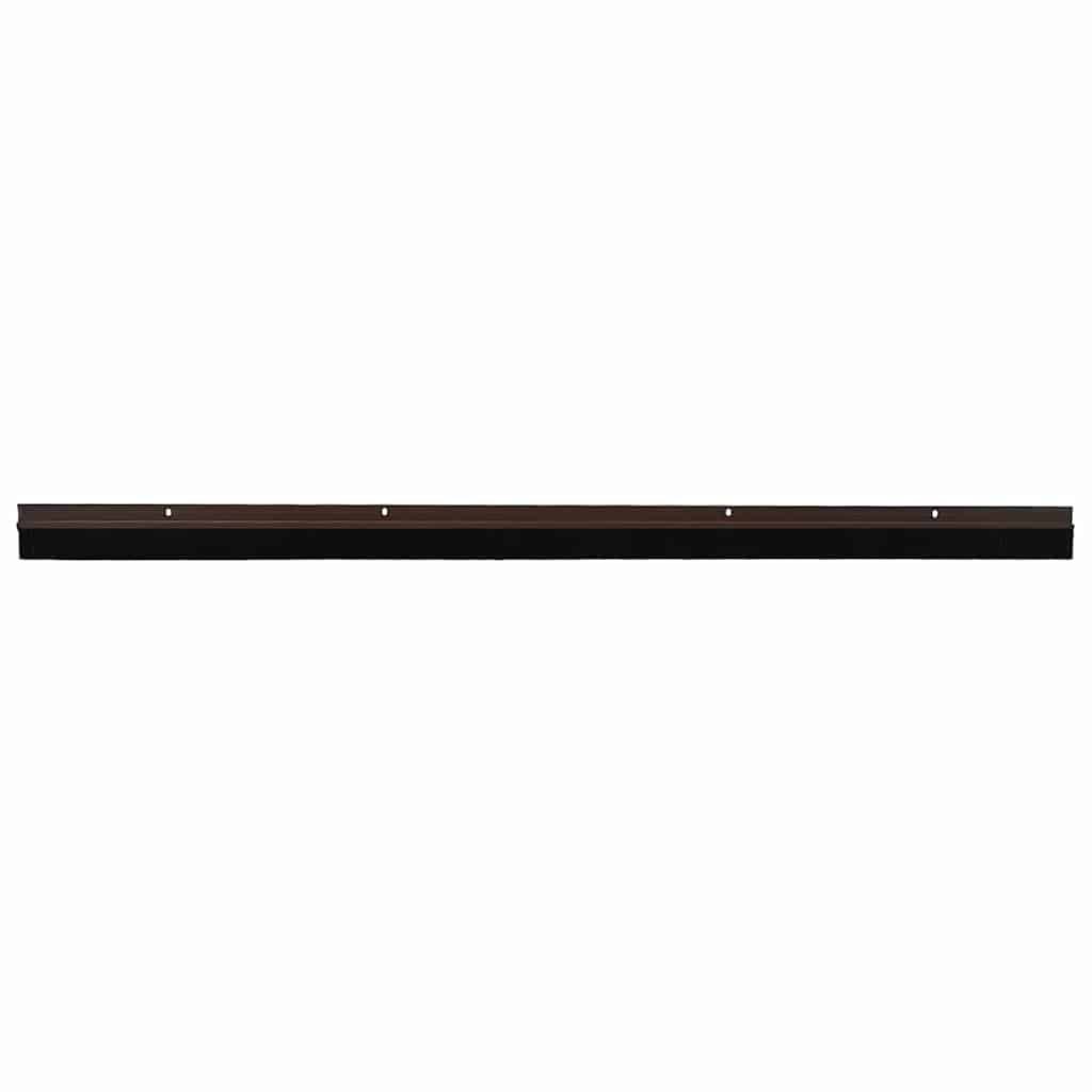 Skru-på dørbørste tetninger 12 pcs Brun 100 cm