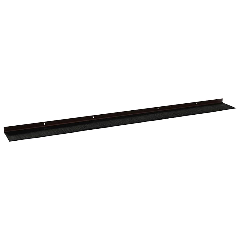 Skru-på dørbørste tetninger 6 pcs Brun 100 cm